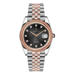 Đồng Hồ Nam Alexander Ferros Automatic Watch 8032D/01 Màu Demi Mặt Đen