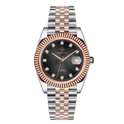 Đồng Hồ Nam Alexander Ferros Automatic 8032D-01 40mm  Màu Đen - Vàng Hồng