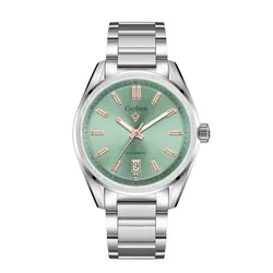 Đồng Hồ Nam Cadisen Casual Mechanical Man Watch C8227G-T2 Màu Bạc/Xanh Lá