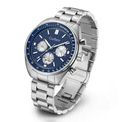 Đồng Hồ Nam Cadisen Chronograph Quartz Watch VD53 Màu Bạc/Xanh