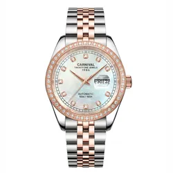 Đồng Hồ Nam Carnival Automatic Watch 8131G2-CH-TK Màu Demi (Bạc - Vàng Hồng)