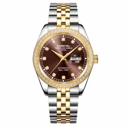 Đồng Hồ Nam Carnival Automatic Watch 8131G2-CV-N Màu Nâu Vàng