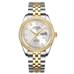 Đồng Hồ Nam Carnival Automatic Watch 8131G2-CV-T Màu Bạc Vàng