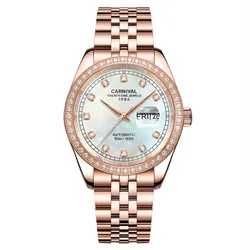 Đồng Hồ Nam Carnival Automatic Watch 8131G2-VH-TK Màu Trắng/ Vàng Hồng