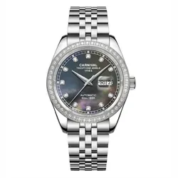 Đồng Hồ Nam Carnival Automatic Watch 8131G2-VT-DK Màu Bạc Đen