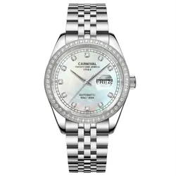 Đồng Hồ Nam Carnival Automatic Watch 8131G2-VT-TK Màu Bạc Trắng