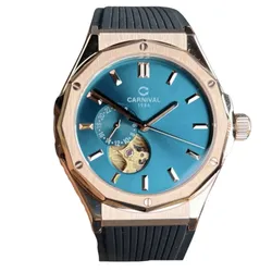 Đồng Hồ Nam Carnival Automatic Watch 8189G-VH-DCS-XL Màu Đen Xanh