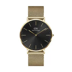 Đồng Hồ Nam Daniel Wellington Classic Mesh Onyx DW00100631 Màu Đen Vàng