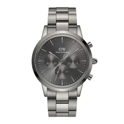 Đồng Hồ Nam Daniel Wellington Iconic Chronograph Link Graphite GM DW00100643 Màu Đen Xám