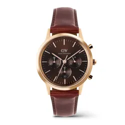 Đồng Hồ Nam Daniel Wellington Iconic Chronograph St Mawes Amber RG DW00100640 Màu Nâu