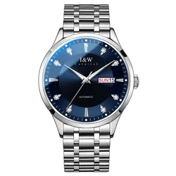 Đồng Hồ Nam I&W Carnival 55838G-T2 Màu Bạc Xanh