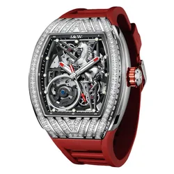 Đồng Hồ Nam I&W Carnival 768G-S3 Automatic Màu Đỏ Bạc