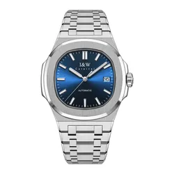Đồng Hồ Nam I&W Carnival Automatic Watch 750G1-T2 Màu Bạc/Xanh Dương