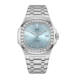 Đồng Hồ Nam I&W Carnival Automatic Watch 750G2-T4 Màu Bạc/Xanh Ngọc