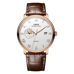 Đồng Hồ Nam Lobinni LB12032G-D1 Màu Nâu - Trắng