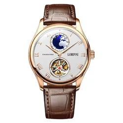 Đồng Hồ Nam Lobinni LB13006G-D1 Màu Nâu - Trắng