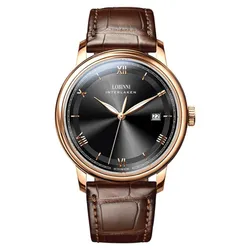 Đồng Hồ Nam Lobinni LB14003G-D2 Màu Nâu Đen