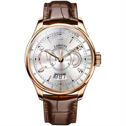 Đồng Hồ Nam Lobinni LB16013G-D1 Màu Nâu - Vàng Hồng