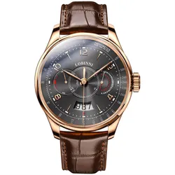 Đồng Hồ Nam Lobinni LB16013G-D2 Màu Nâu Đen