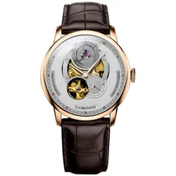 Đồng Hồ Nam Lobinni LB16020G-D1 Màu Nâu - Vàng Hồng