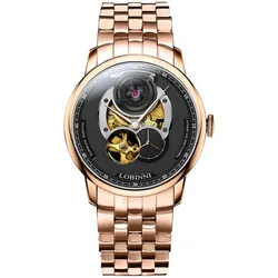 Đồng Hồ Nam Lobinni LB16020G-T2 Màu Đen - Vàng Hồng