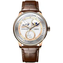 Đồng Hồ Nam Lobinni LB17011G-D1 Màu Nâu - Vàng Hồng