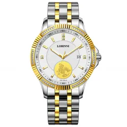 Đồng Hồ Nam Lobinni LB19005G-T3 Màu Bạc Vàng