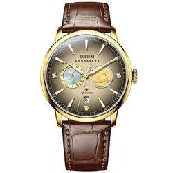 Đồng Hồ Nam Lobinni LB19015G-D2 Màu Nâu