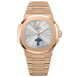 Đồng Hồ Nam Lobinni LB19069G (19069-A1-T1) Màu Vàng Hồng