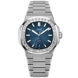 Đồng Hồ Nam Lobinni  LB19069G (19069-A2-T4) Màu Xanh Bạc
