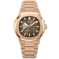 Đồng Hồ Nam Lobinni  LB19069G (19069-B1-T3) Màu Nâu - Vàng Hồng