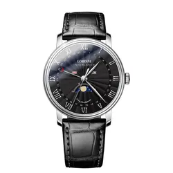 Đồng Hồ Nam Lobinni Quartz Watch LB3603G-D4 Màu Đen