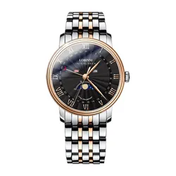 Đồng Hồ Nam Lobinni Quartz Watch LB3603G-T2 Màu Demi Mặt Đen