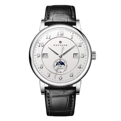 Đồng Hồ Nam Poniger Automatic Movement Mens Mechancial Wristwatch P915G-D3 Màu Đen - Bạc