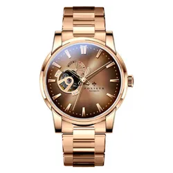 Đồng Hồ Nam Poniger Automatic P519G-T1 Màu Vàng Nâu