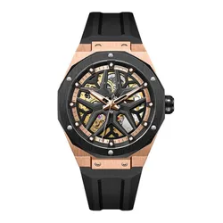 Đồng Hồ Nam Poniger Automatic Watch P618G-S1 Màu Đen - Vàng