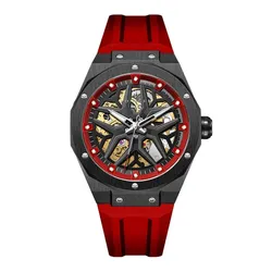 Đồng Hồ Nam Poniger Automatic Watch P618G-S2 Màu Đỏ - Đen