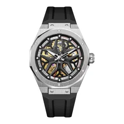 Đồng Hồ Nam Poniger Automatic Watch P618G-S4 Màu Đen Xám