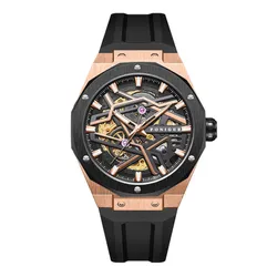 Đồng Hồ Nam Poniger Future Mechanical Design Watch 42mm P619G-S1 Màu Đen - Vàng