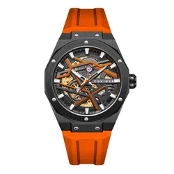 Đồng Hồ Nam Poniger Future Mechanical Design Watch 42mm P619G-S3 Màu Cam/Đen