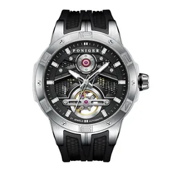Đồng Hồ Nam Poniger Men's Skeleton Watch P621G-S1 Màu Đen Xám