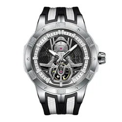 Đồng Hồ Nam Poniger Men's Skeleton Watch P620G-S1 Màu Đen Xám