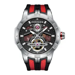 Đồng Hồ Nam Poniger Men's Skeleton Watch P621G-S3 Màu Đỏ - Đen