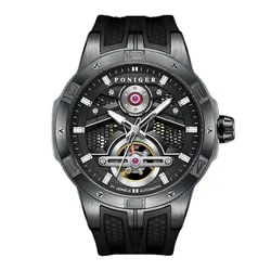 Đồng Hồ Nam Poniger Men's Skeleton Watch P621G-S5 Màu Đen