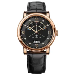 Đồng Hồ Nam Poniger P719G-D2 Automatic Màu Đen - Vàng Hồng