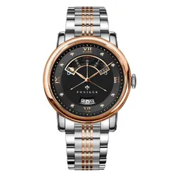 Đồng Hồ Nam Poniger P719G-T2 Automatic Màu Đen - Vàng Hồng