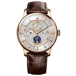 Đồng Hồ Nam Poniger P813G-D1 Automatic Màu Nâu - Vàng Hồng