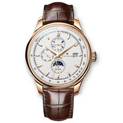 Đồng Hồ Nam Poniger P815G-D1 Automatic Màu Nâu - Vàng Hồng