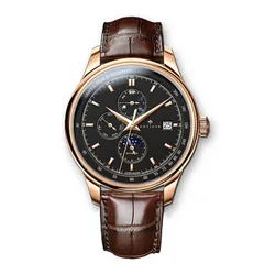 Đồng Hồ Nam Poniger P815G-D2 Automatic Màu Nâu Đen