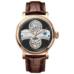 Đồng Hồ Nam Poniger P817G-D2 Automatic Màu Đen - Vàng Hồng